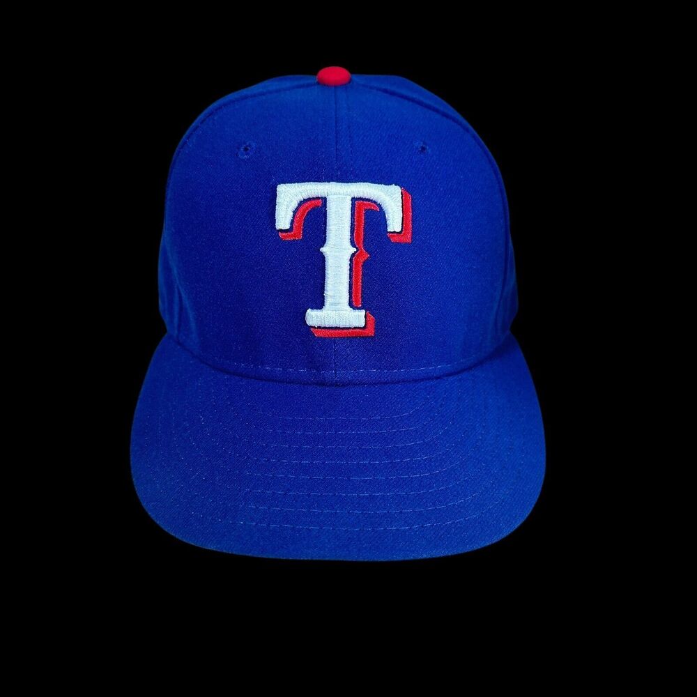 Texas Rangers 59Fifty On-Field Hat Cap New Era Fitted 7 1/8 Blue‎
